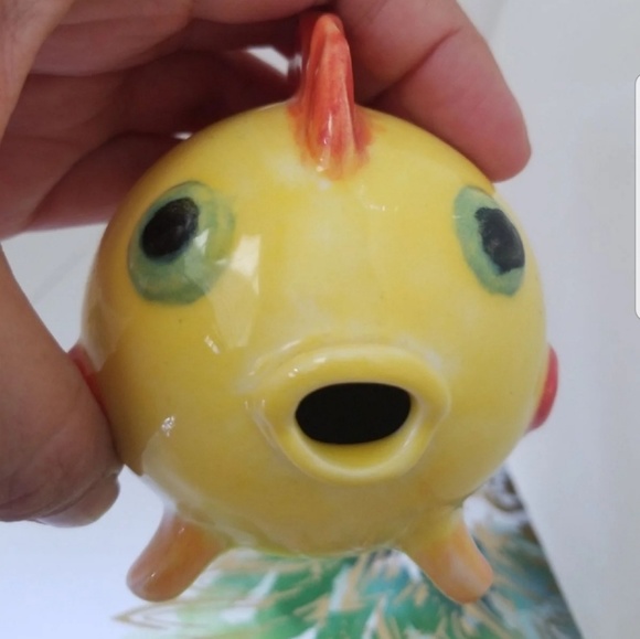 Fish decor Blowfish yellow & orange tail home - Picture 6 of 8